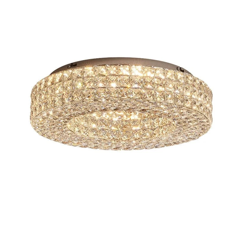 Bacci crystal flush mount ceiling light close-up