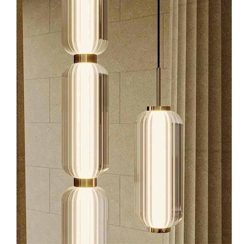 Minimalist glass shade on the Lareno pendant light