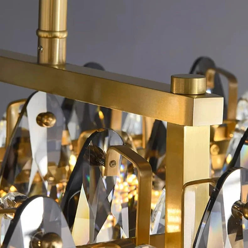 Lazzo crystal dining chandelier side profile