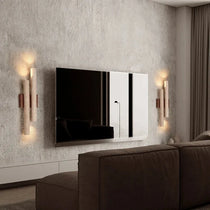 Detail of travertine texture on the Toscana wall light