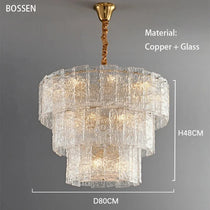 Retford modern chandelier side profile