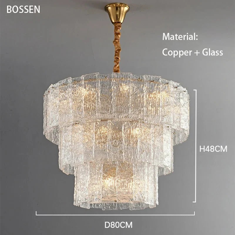 Retford modern chandelier side profile