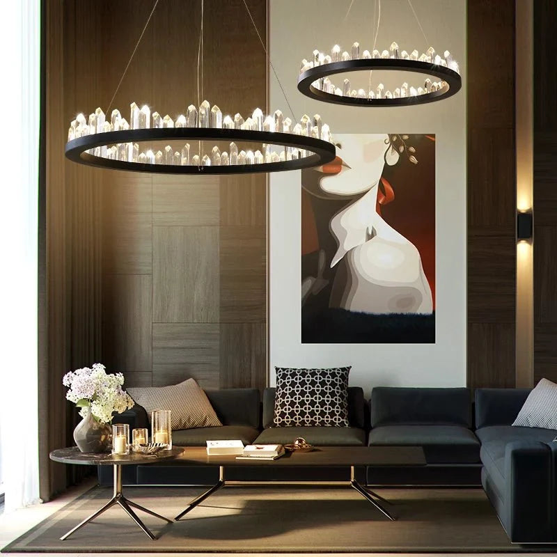 Westford crystal chandelier over a dining table Main image
