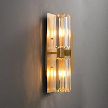 Gio brass crystal wall sconce side profile