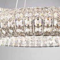 Bacci modern crystal chandelier side profile
