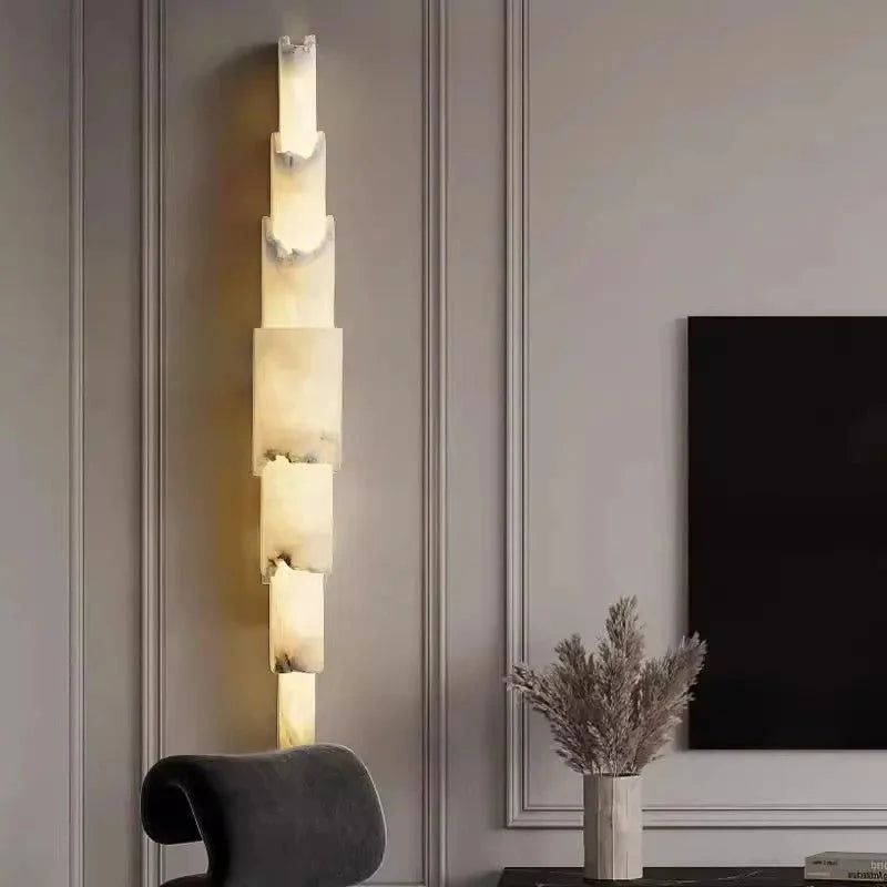 Stanton marble wall light side profile