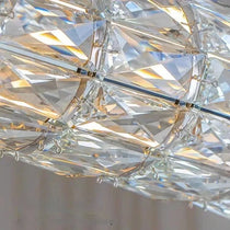 Bacci linear crystal suspension light full view