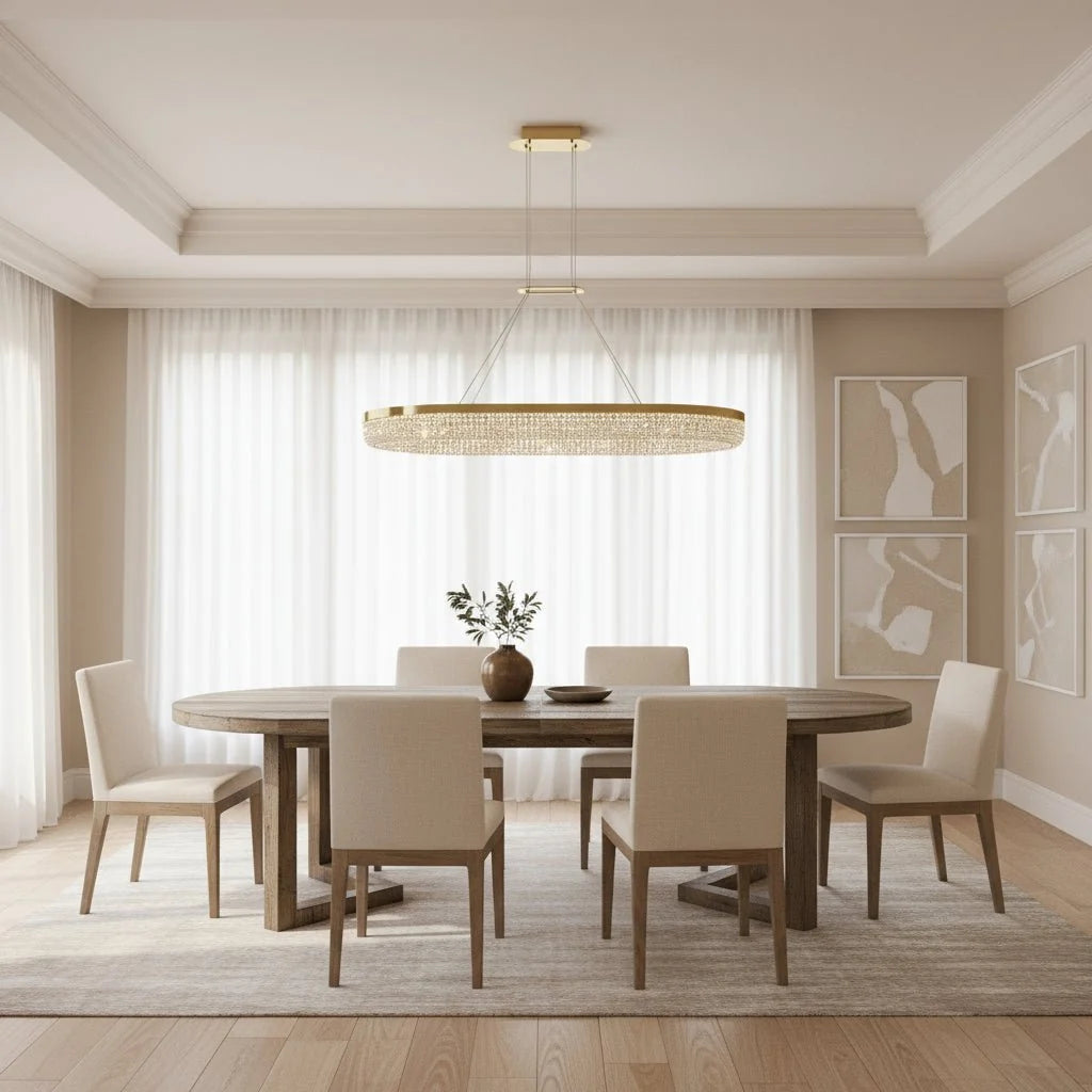 Bergamo Crystal Dining Chandelier Secondary image