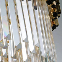Gio tiered crystal chandelier side profile