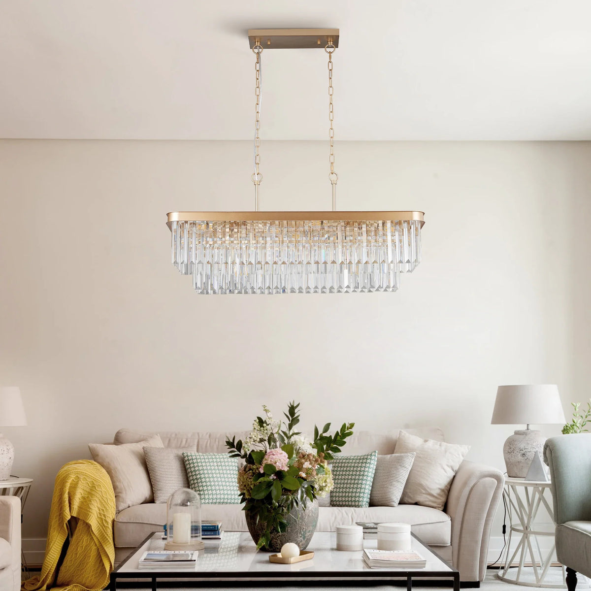 Gio dining area chandelier over a dining table Main image
