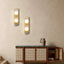 Sonte natural travertine wall sconce full view