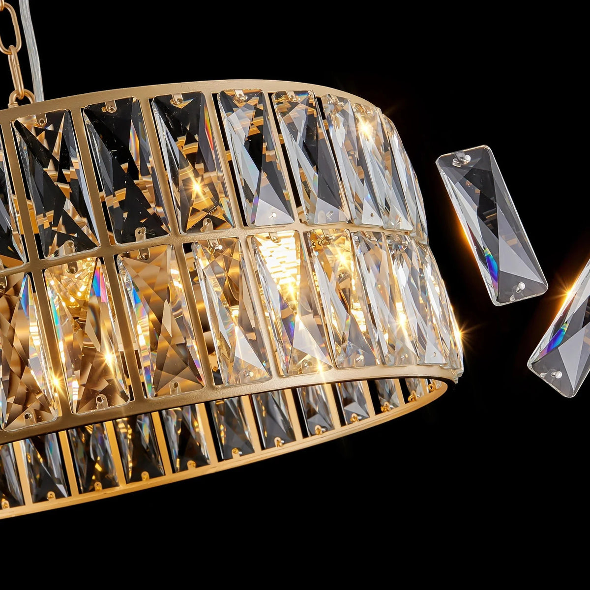 Brion crystal chandelier side profile