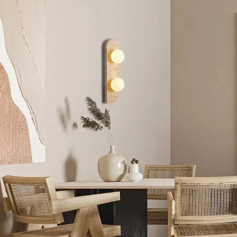 Sonte Natural Travertine Wall Sconce Secondary image
