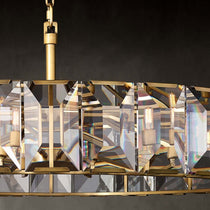 Brookhill 39-inch round crystal chandelier full view