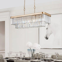 Gio dining area chandelier full fixture view