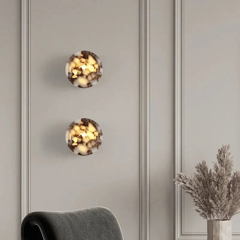 Valmont marble sconce full view Main image