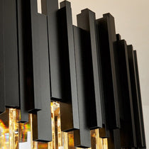 buyGio Modern Black Flush Mount Chandelier - Morsale
