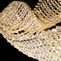 Alleri crystal chandelier soft LED glow