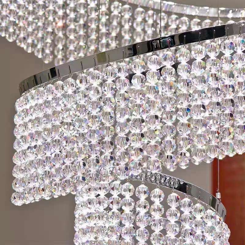 Alleri crystal chandelier semiflush mount close to the ceiling