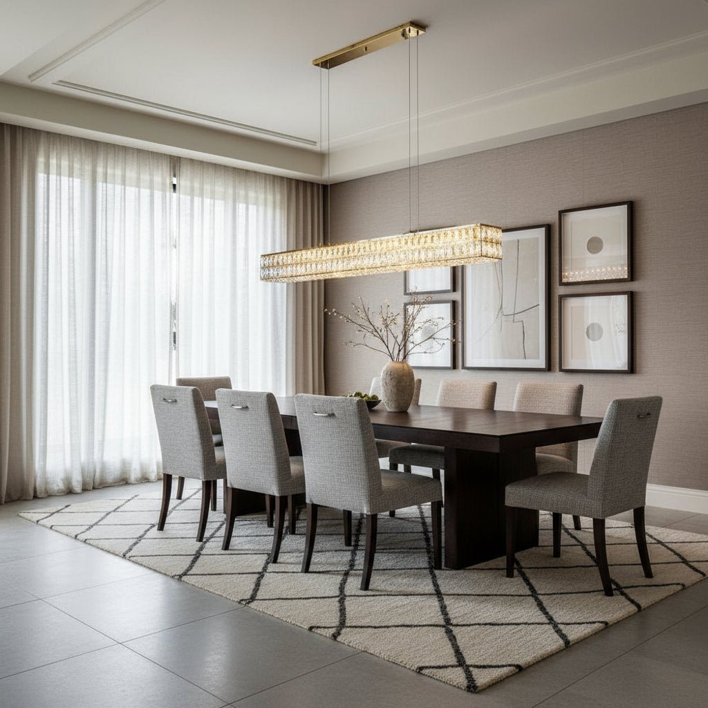 Bacci Gold Crystal Linear Dining Chandelier Secondary image