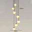 Detail of the marble globe on the Brighton chandelier