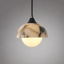 Aeris natural marble pendant light close-up