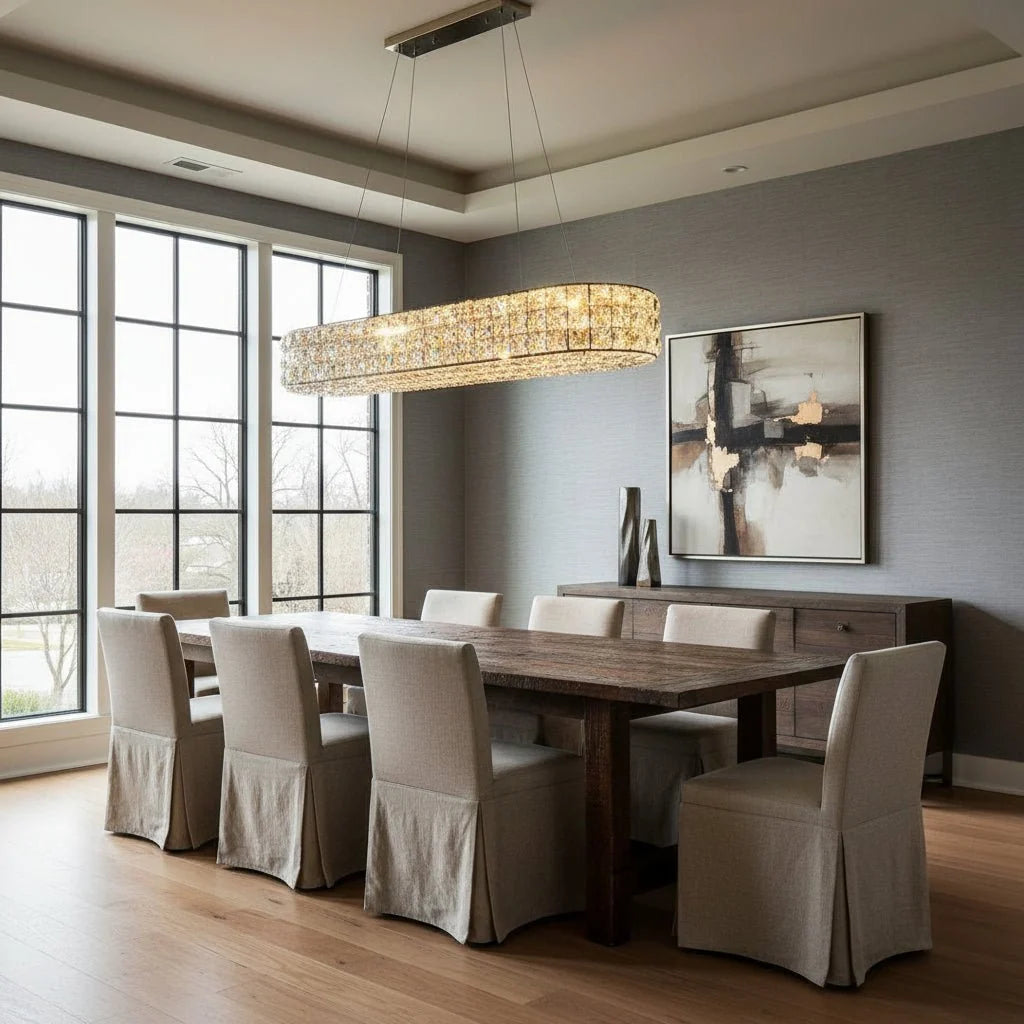Bacci 47" Gold Crystal Dining Chandelier Secondary image