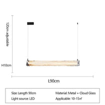 Costa linear suspension chandelier side profile