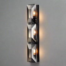 buyBrookhill 3-Light Crystal Wall Sconce — Black - Morsale