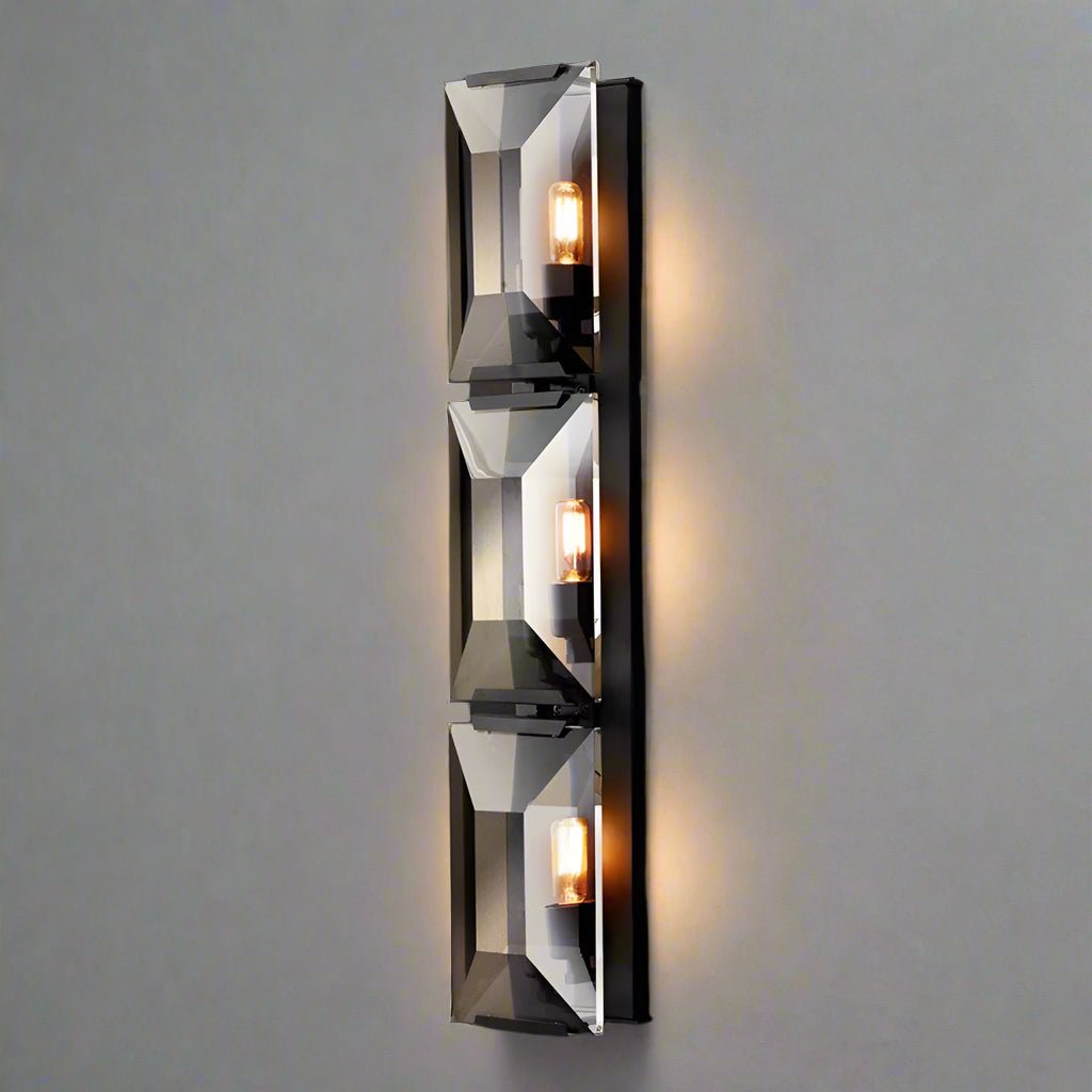 buyBrookhill 3-Light Crystal Wall Sconce — Black - Morsale