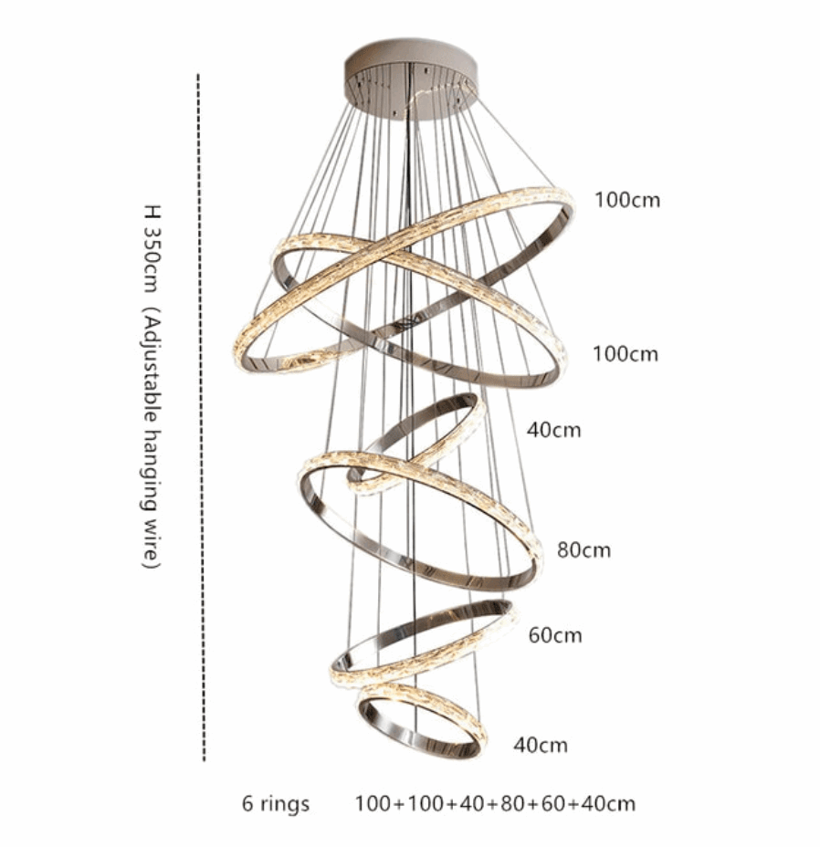 buyArgento Modern 6-Tier Crystal Ring Chandelier - Morsale