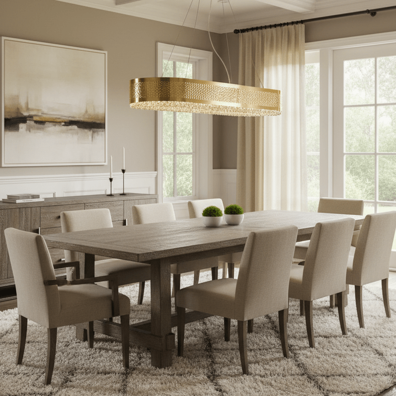 Giovanni Gold Crystal Dining Chandelier Secondary image