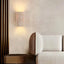 Naples travertine wall sconce full view