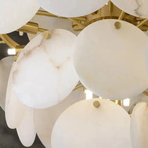 Bordwell 23-inch marble chandelier close-up