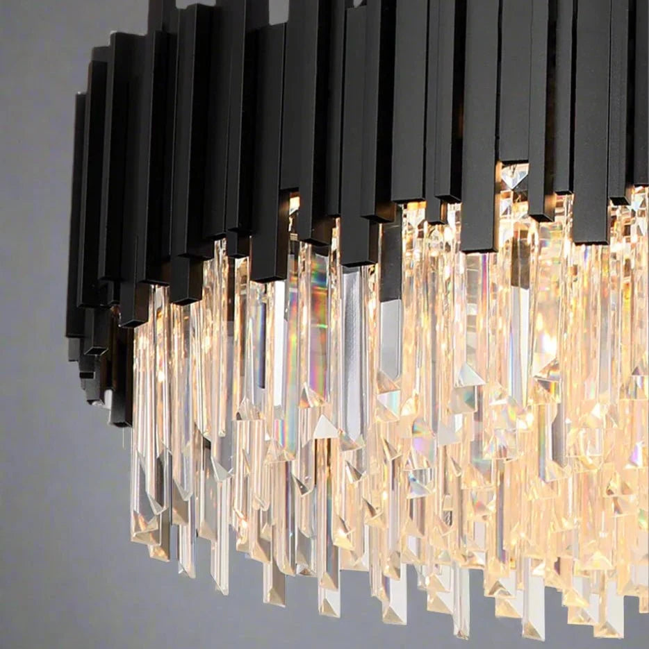 Gio modern crystal chandelier side profile