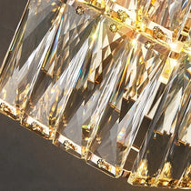 Bacci compact crystal LED wall sconce full view