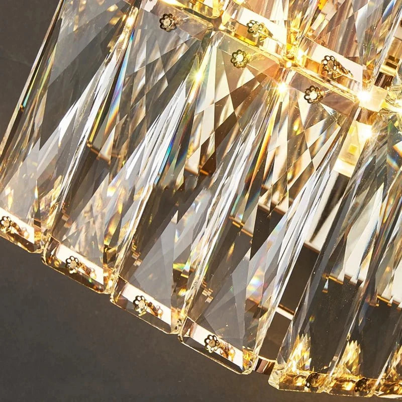 Bacci compact crystal LED wall sconce full view