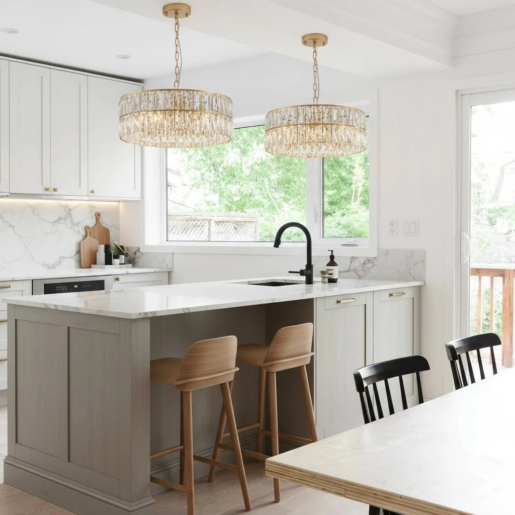 Brion Crystal Kitchen Chandelier Secondary image