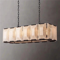 buyBrookhill 41" Calcite Linear Rectangular Chandelier - Morsale