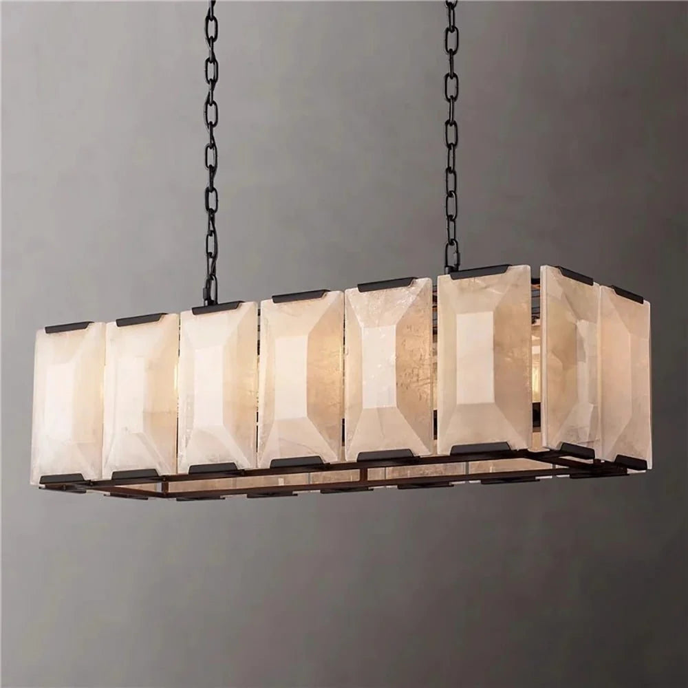 buyBrookhill 41" Calcite Linear Rectangular Chandelier - Morsale