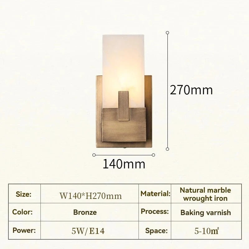 Altara marble wall sconce close-up