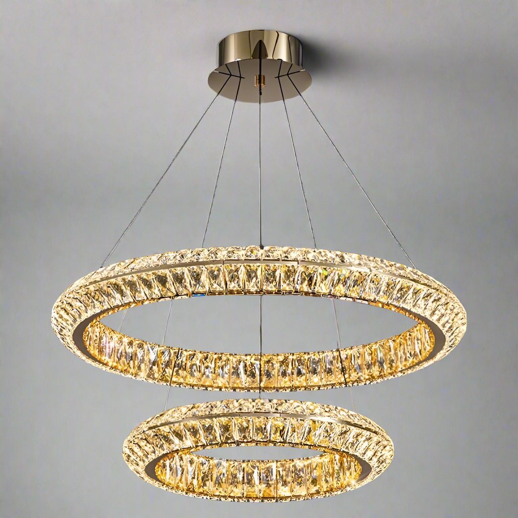 Bacci 2-Tier Crystal Ring Chandelier Secondary image