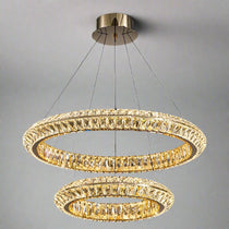 buyBacci 2-Tier Crystal Ring Chandelier - Morsale