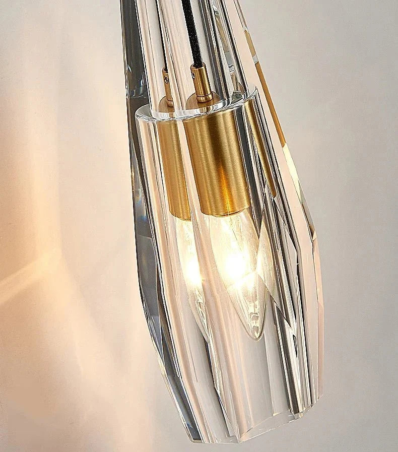 Barrow crystal wall sconce mounted on a wall