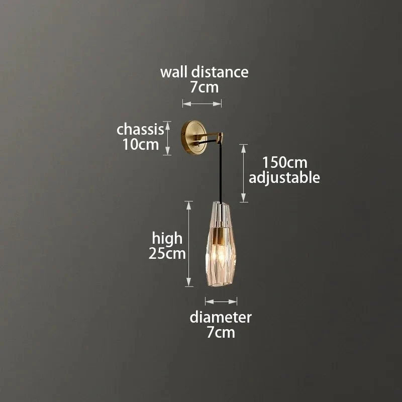 Barrow crystal wall sconce close-up