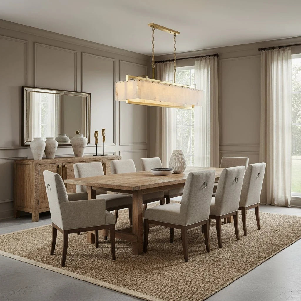 Stanton Brass & Marble Dining Chandelier Secondary image