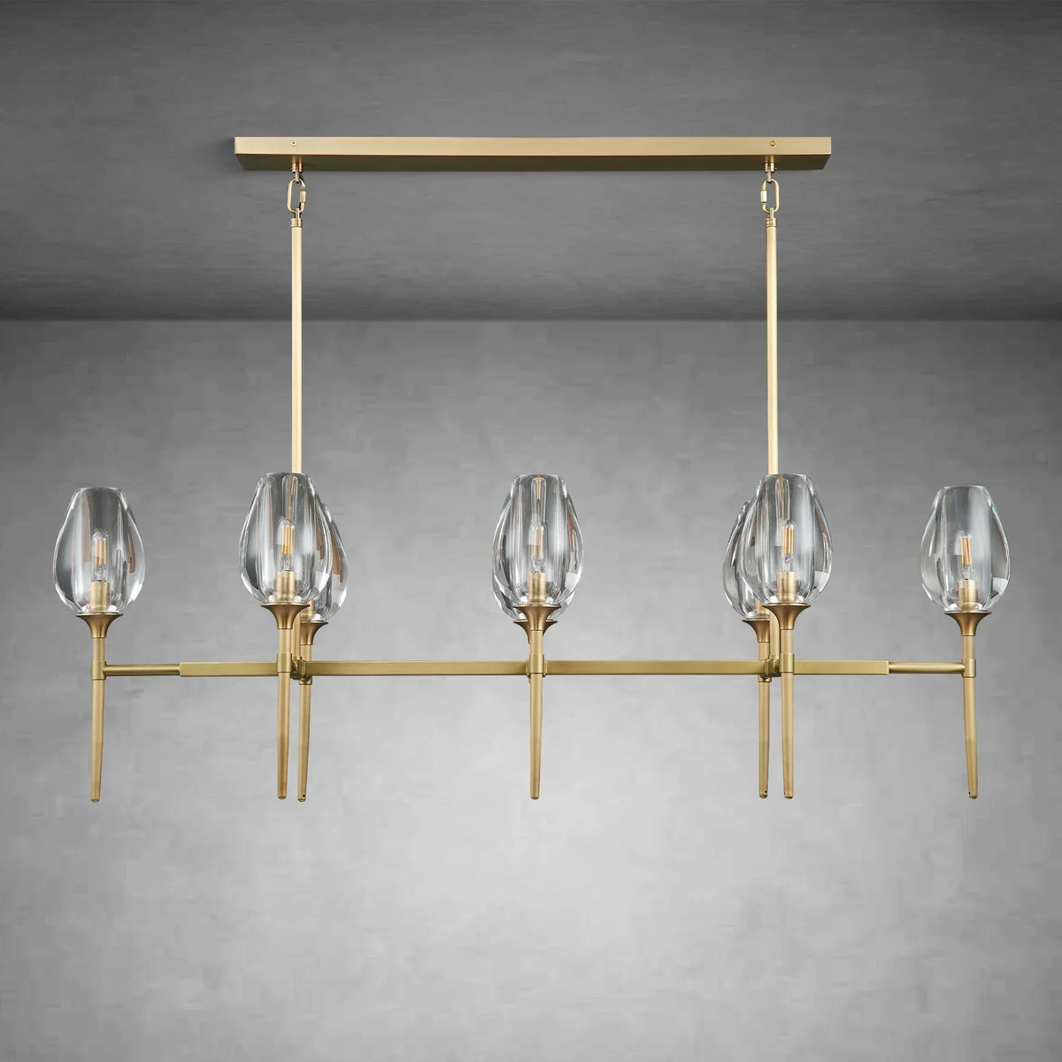 Modern Tulip Linear Chandelier for Dining Room and Bedroom Main image