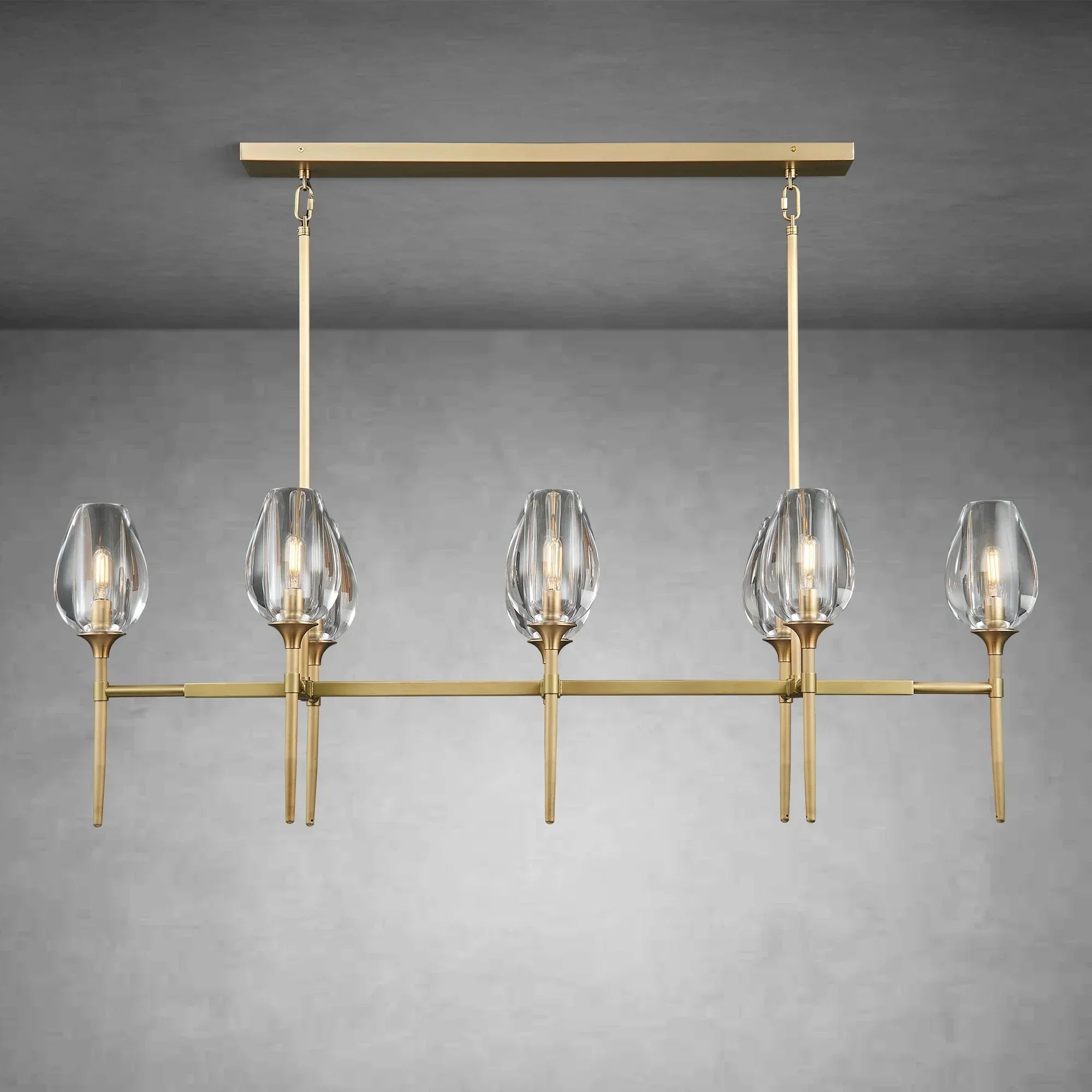 Modern Tulip Linear Chandelier for Dining Room and Bedroom Secondary image