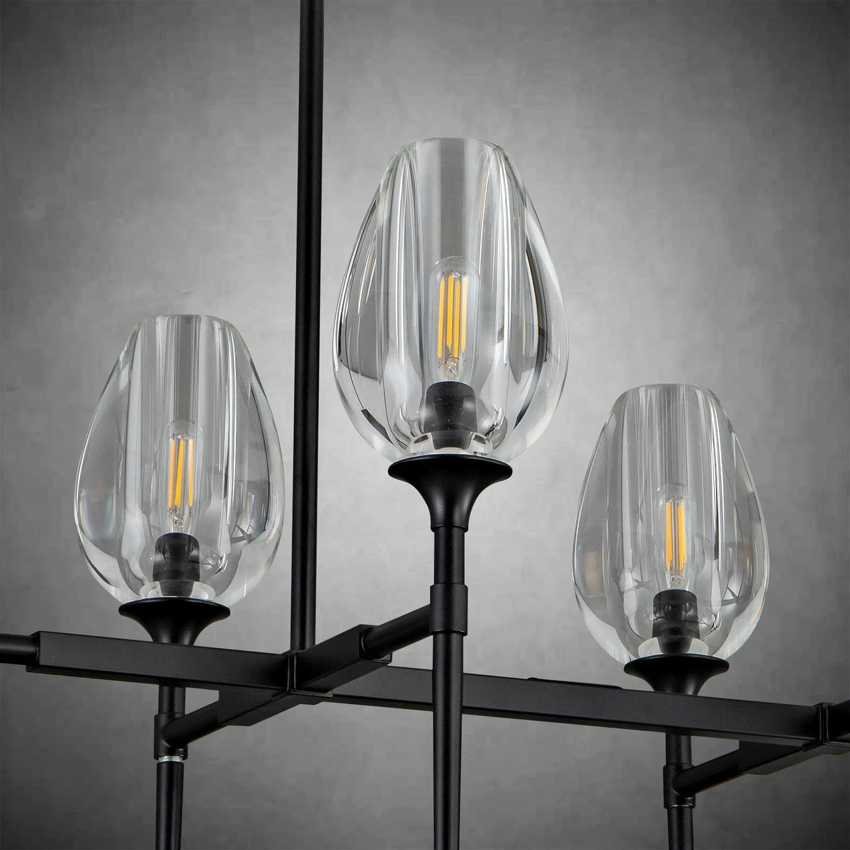 Modern Tulip Linear Chandelier for Dining Room and Bedroom