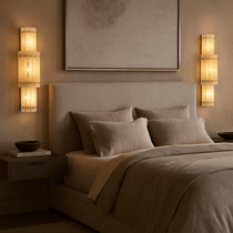 Valmont marble wall sconce side profile